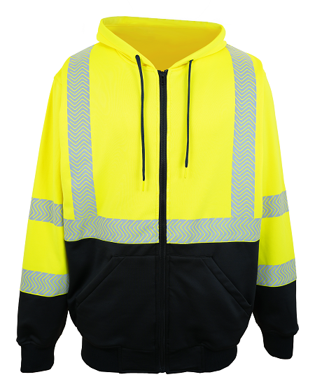 反光相拼单面绒夹克