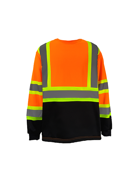 反光相拼单面绒圆领卫衣